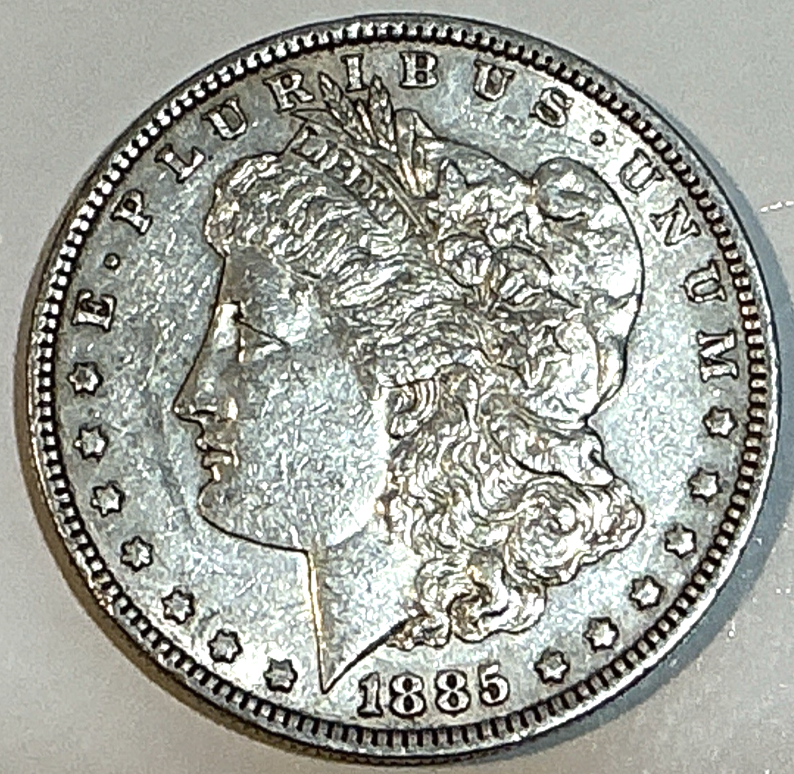 1885-P Morgan 90% Silver Dollar AU/BU Features ~ Sharp Strike & Shine -NICE COIN