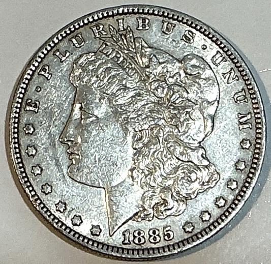 1885-P Morgan 90% Silver Dollar AU/BU Features ~ Sharp Strike & Shine -NICE COIN