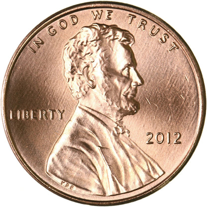 ✅ 2012 P Lincoln Shield Cent BRILLIANT UNCIRCULATED Penny US Mint 1c Coin