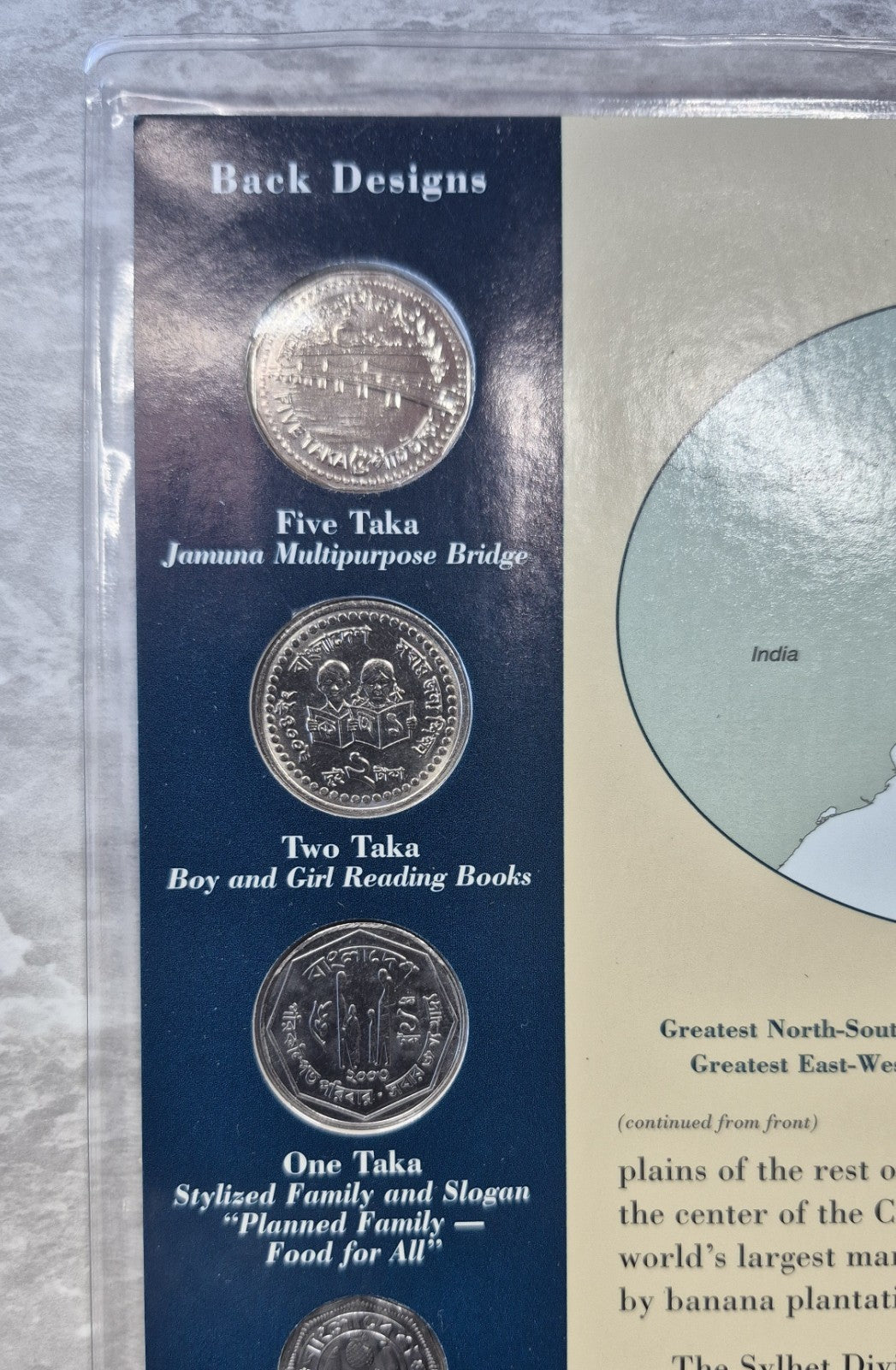 Bangladesh 8 Coin Set Sheet 1 5 10 25 50 Poisha 1 2 5 Taka Uncirculated Tiger