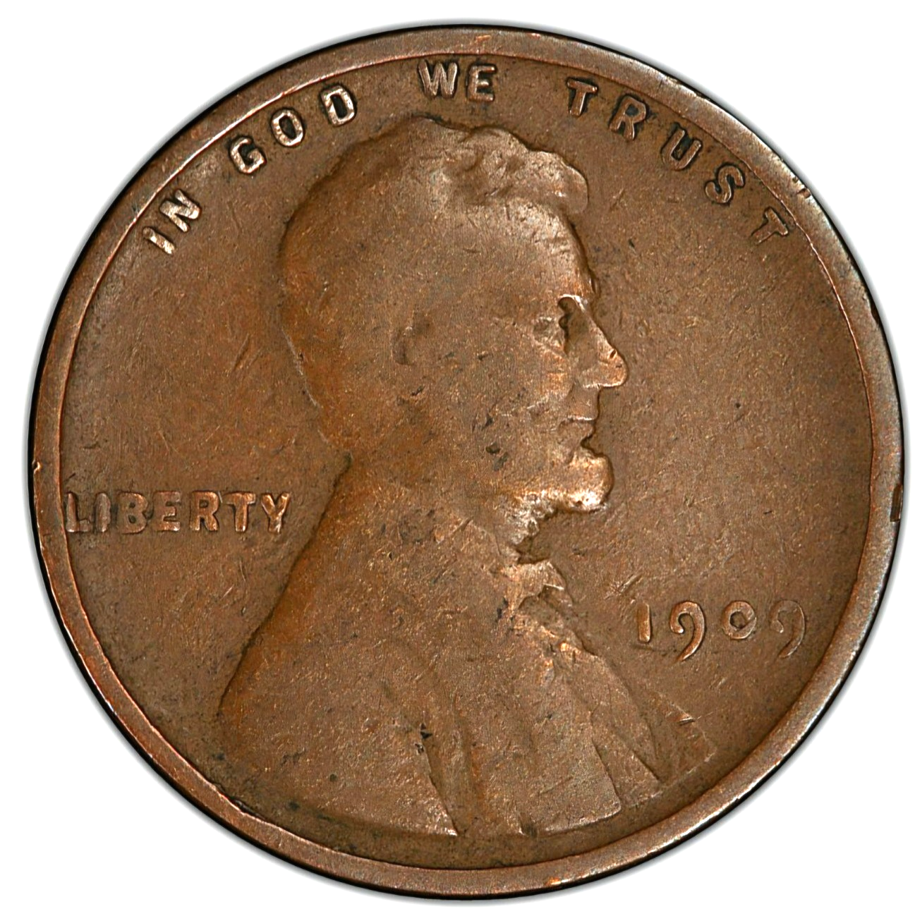 ✅ 1909 First & Last 2 Coins - Lincoln Wheat & Indian Head G-F Average Circulated