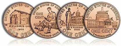 🔥 2009 P Lincoln Bicentennial Penny Set of 4 BU Uncirculated Philadelphia Mint