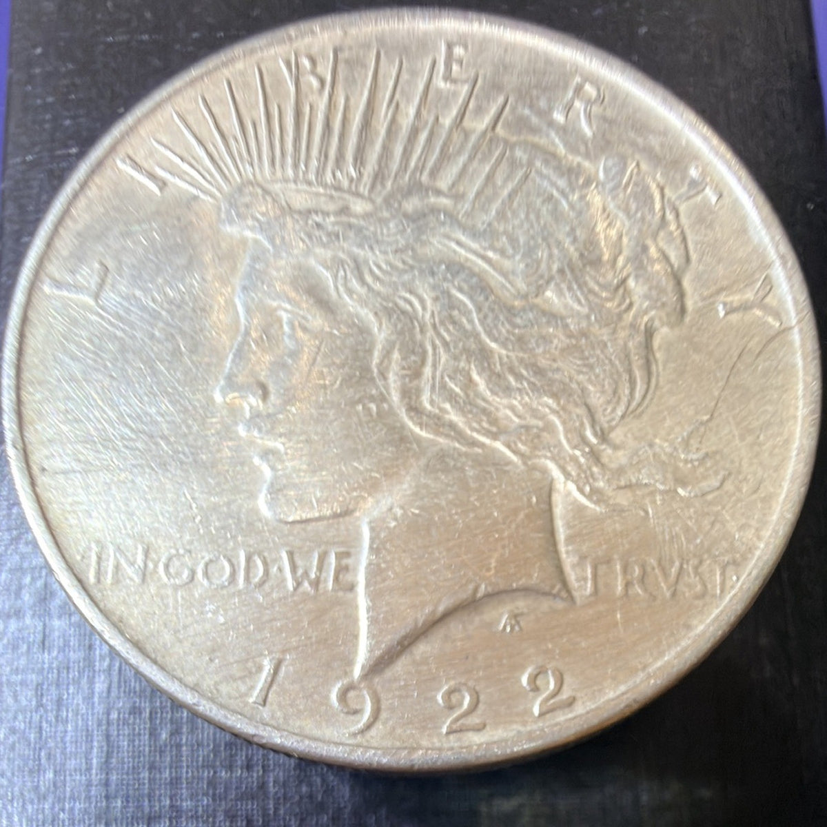 1922 Peace Silver Dollar $1 XF-AU About Uncirculated 90% Silver Philadelphia