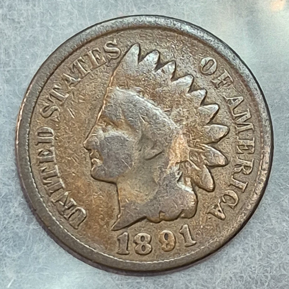1891 Indian Head Cent Penny 1C VG Very Good Bronze Antique 19th Century US Coin