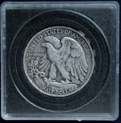 1941-D Walking Liberty Half Dollar XF+ Features 90% Silver Denver Collector Case