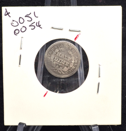 1853  Liberty Seated Half Dime Rotated Die 90% Silver Arrows at Date Good Detail