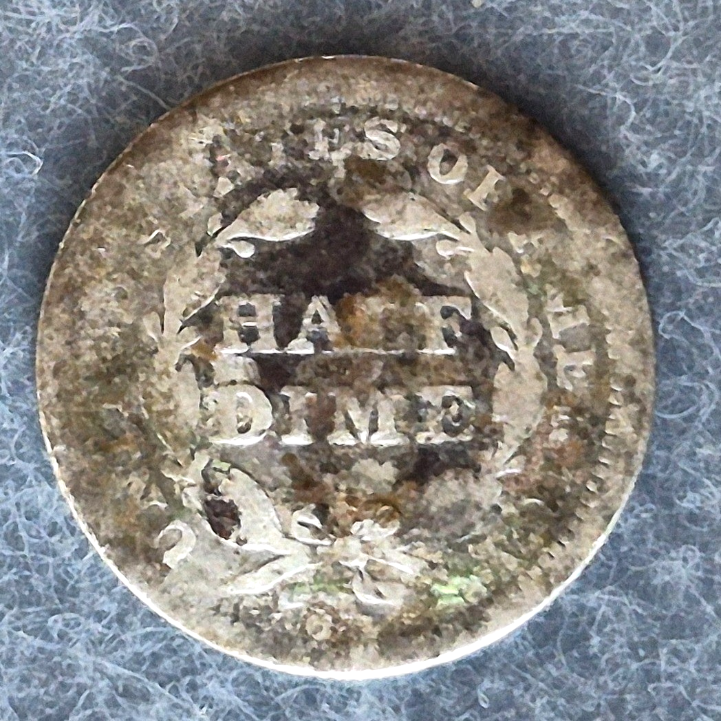 1857 Seated Liberty Half Dime H10C Good 90% Silver Philadelphia Pre-Civil War