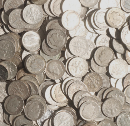 1 U.S. Oz. Bulk Silver Roosevelt Dimes 90% Silver Physical Coin Weight WSHTF