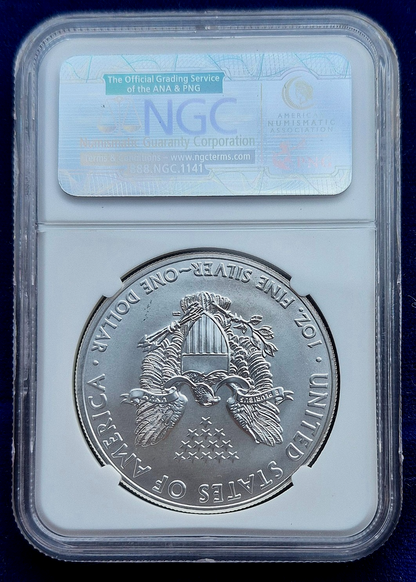 2013(W) USA EAGLE $1 SILVER STRUCK AT WEST POINT MINT EARLY RELEASES NGC MS 69