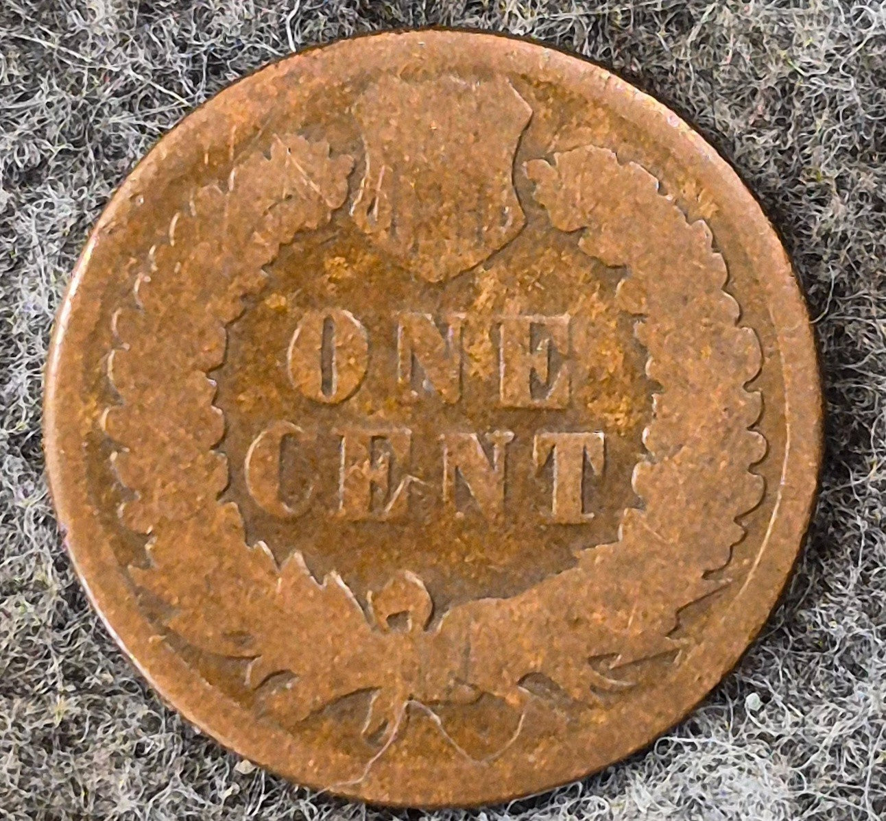 1875 Indian Head Cent Penny AG or Less Features, Hole Filler, Coin Pictured 1C