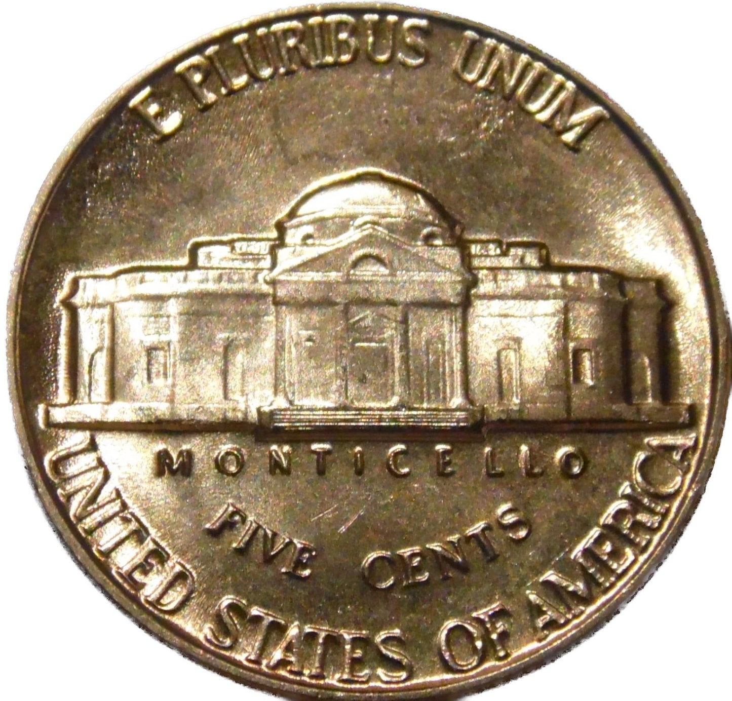 1959 P Gem BU Jefferson Nickel 5c Coin from Old Bank Wrapped Roll (OBW)