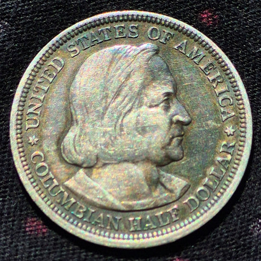 1892 COLUMBIAN EXPOSITION Silver Half-Dollar - Beautifully Toned Example! 50C