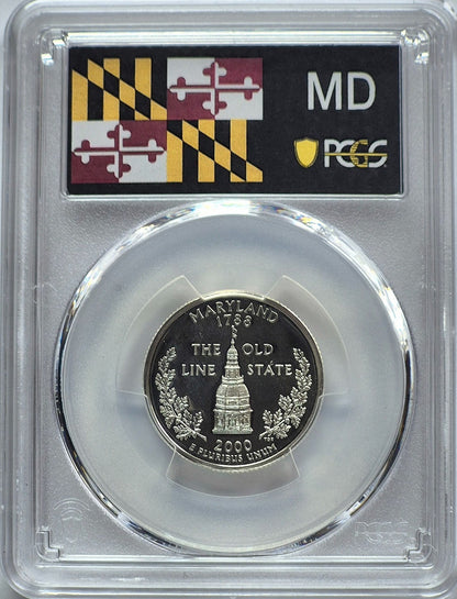 2000 S State Quarter Set 90% Silver PCGS High Graded PR69DCAM (VA/MA/SC/NH/MD)