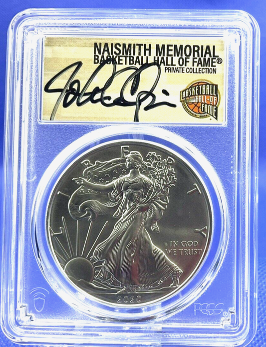 2020-S ASE Coach John Calapari PCGS PERFECT MS70 FDOI Basketball HOF 1 of 22