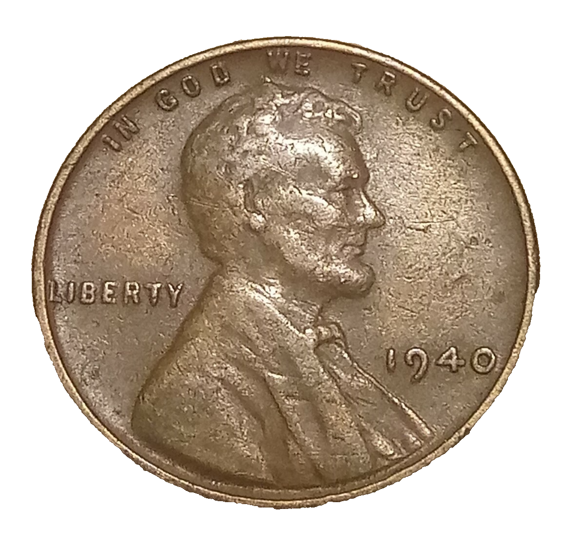1940 P Lincoln Wheat Cent (G-F) Good to Fine Circulated 1c Copper Coin