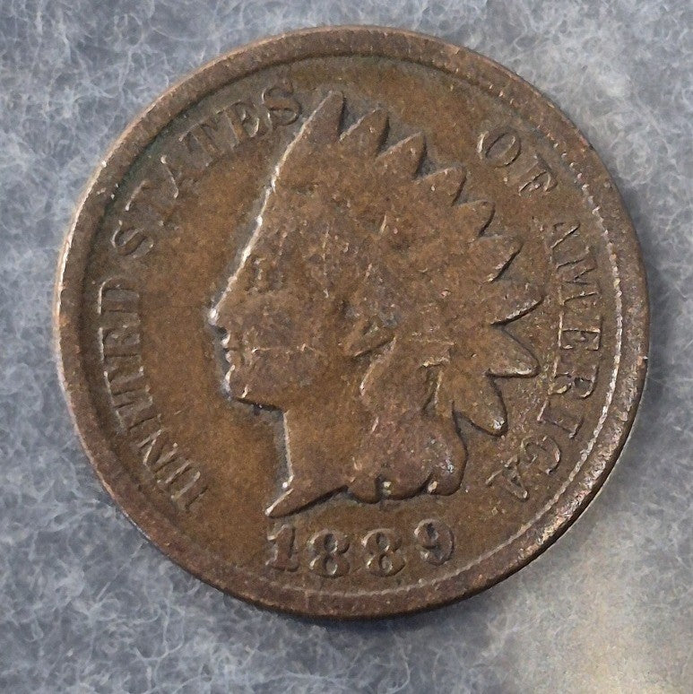 1889 Indian Head Cent Penny 1C VG Very Good Bronze 19th Century US Coin