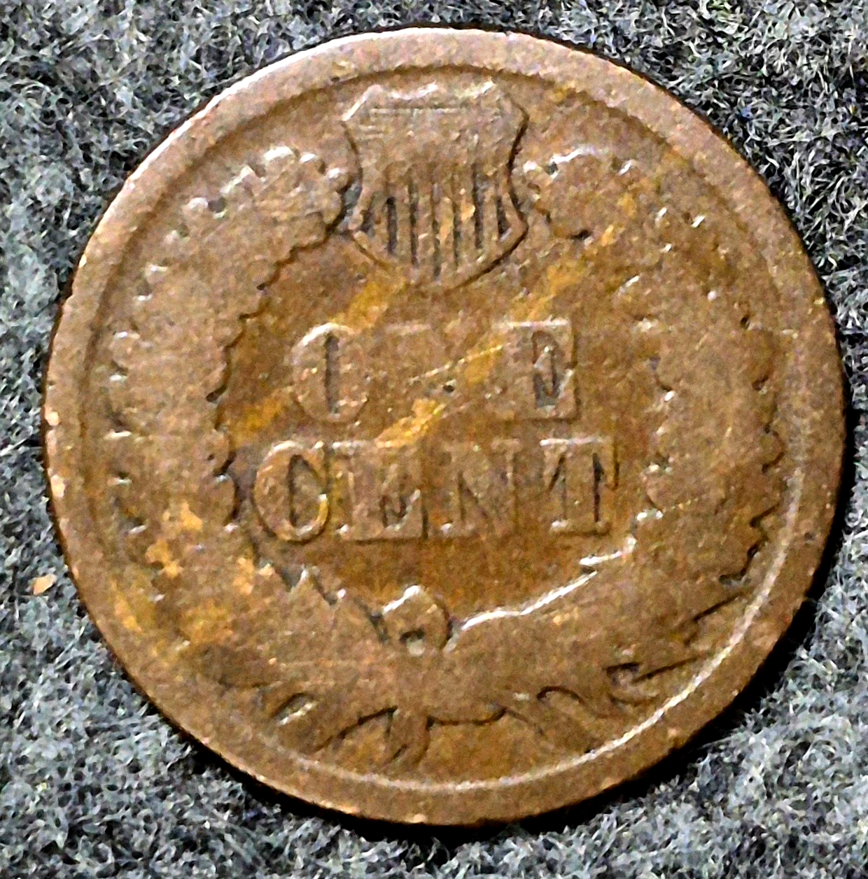 1864 Indian Head Cent Penny AG or Less Features, Hole Filler, Coin Pictured 1C