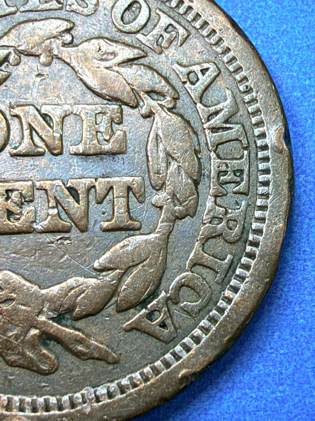1848 Braided Hair Large Cent VF Sharp Braids Nice Chocolate Surfaces Type Coin