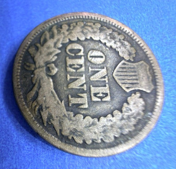 1863 Indian Head Cent Copper Nickel Civil War Date VG Clear Feathers Bold Date