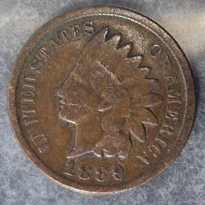 1889 Indian Head Cent Penny 1C VG Very Good Bronze 19th Century US Coin