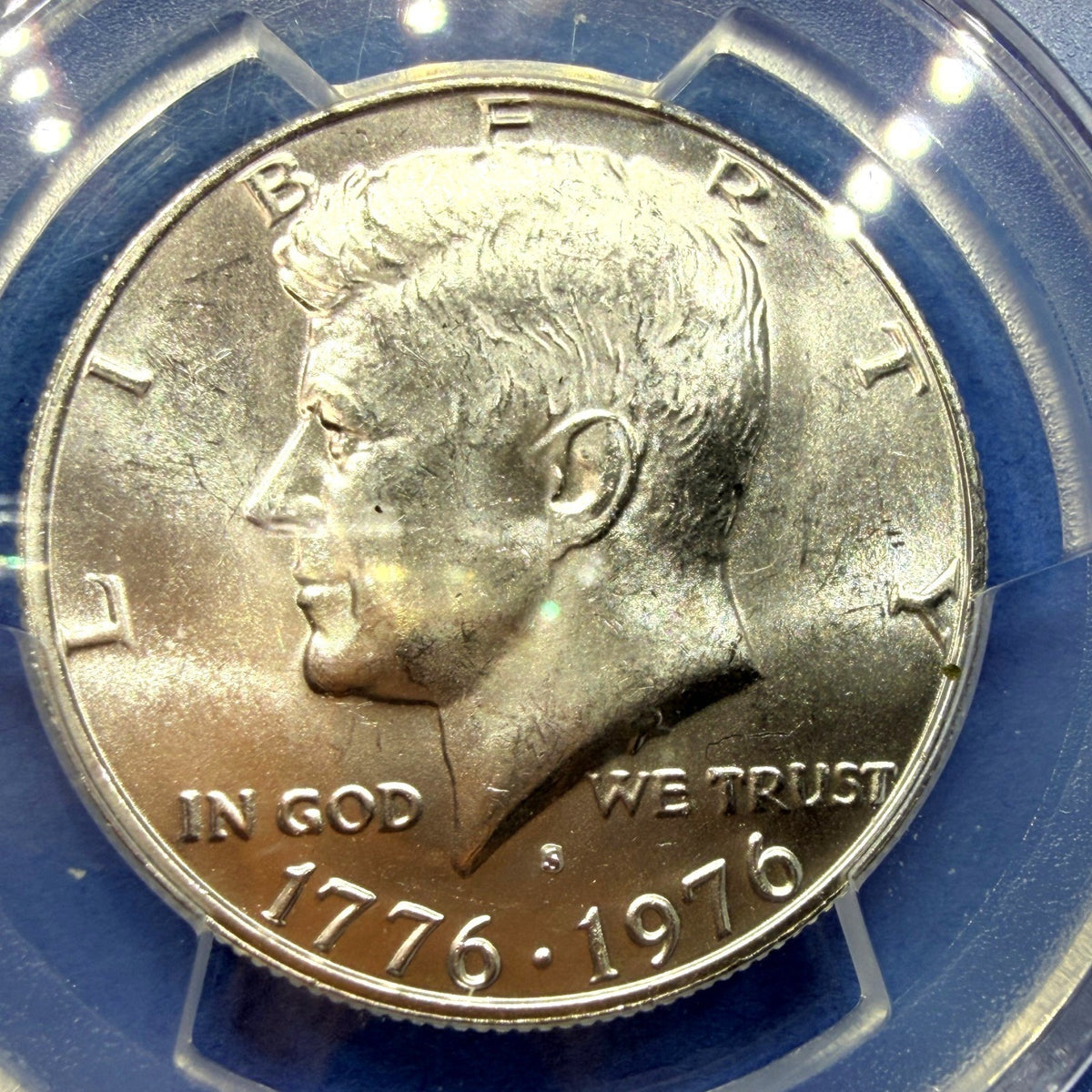 1976-S Kennedy Half Dollar 40% Silver PCGS MS65 Presidential Series JFK Label