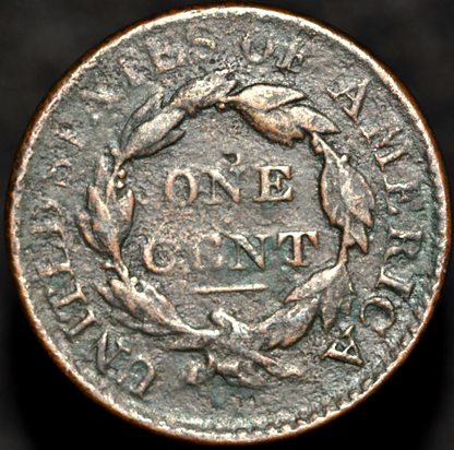 1826 1C Coronet Head Cent N5 R2 GSID 934 Strong Fine+ Features