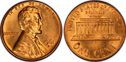 1961 D Memorial BU Brilliant Uncirculated 1C 🔥From OBW Bank Roll🔥