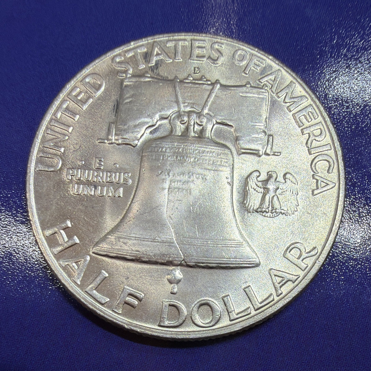1958-D Franklin Half Dollar 50C BU 90% Silver US Coin Denver