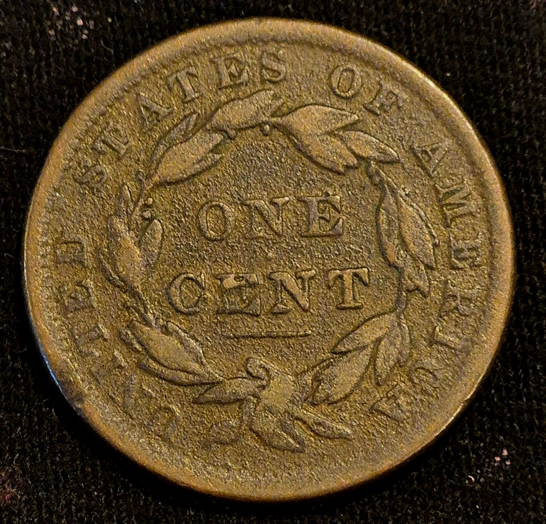 1838 Braided Hair Large Cent GSID 1042 N-10 Variant With G-VG Features 1C