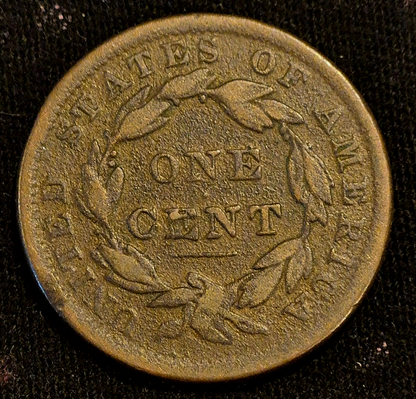 1838 Braided Hair Large Cent GSID 1042 N-10 Variant With G-VG Features 1C