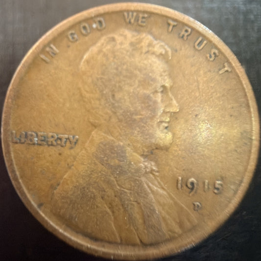 1915-D Lincoln Wheat Cent Penny XF Extremely Fine Denver Mint Semi-Key US Coin
