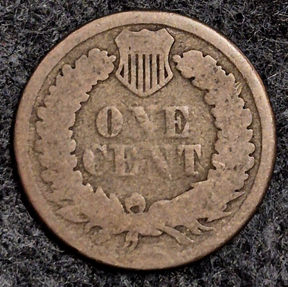 1861 Indian Head Cent Good Features  Type II Chunky Oak Wreath Coin Shown