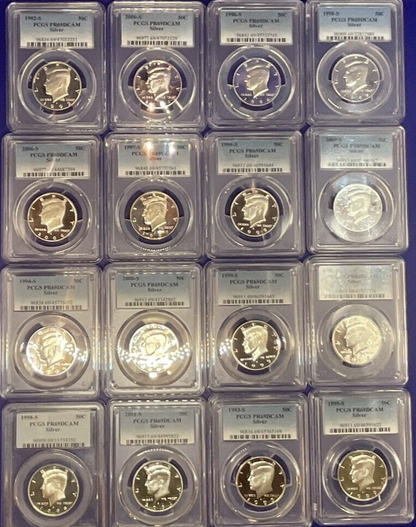 💰 90% SILVER JFK Kennedy 50c PROOF COINS 🔥  PCGS Graded PR69 🏆 1x COIN LOT  ✅