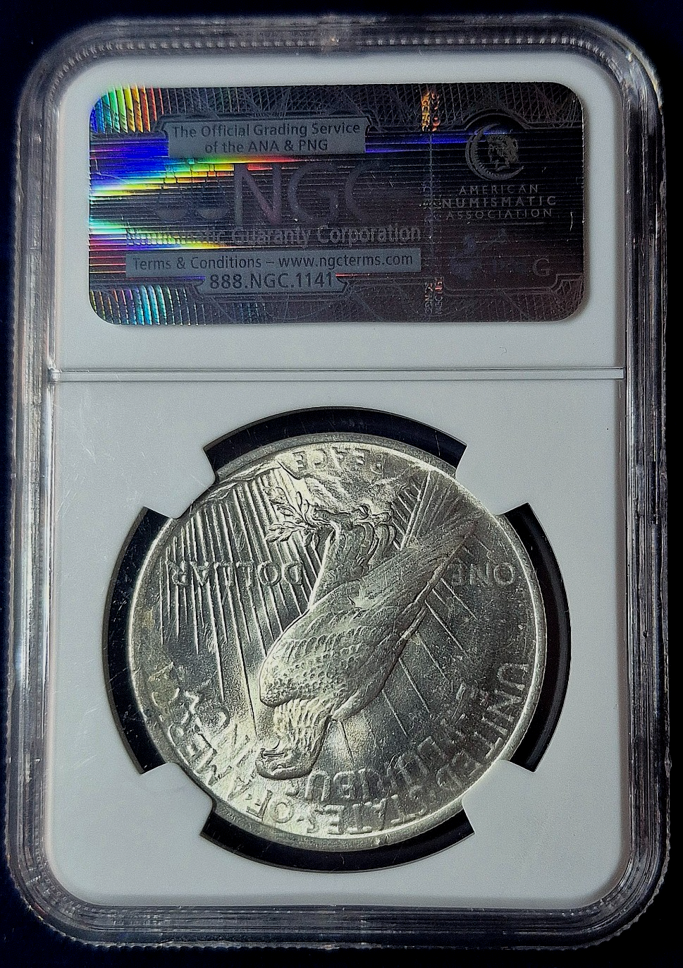1923 Silver Peace Dollar NGC Exceptional MS63 90%