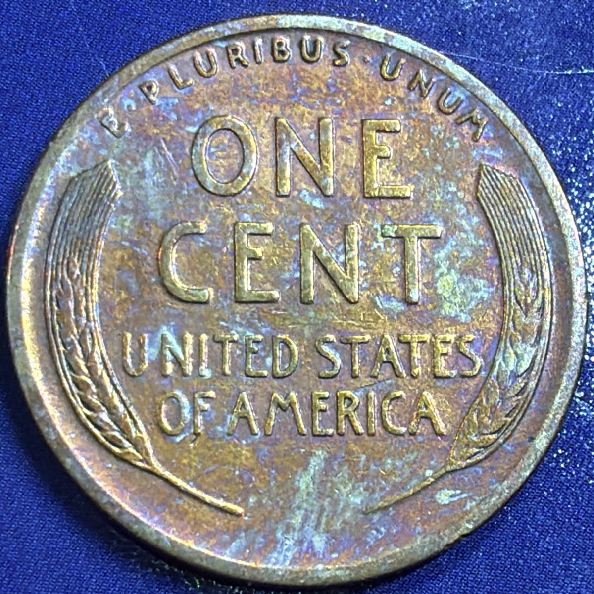 1915-S Lincoln Wheat Cent, BU, Toned Red Brown, San Francisco