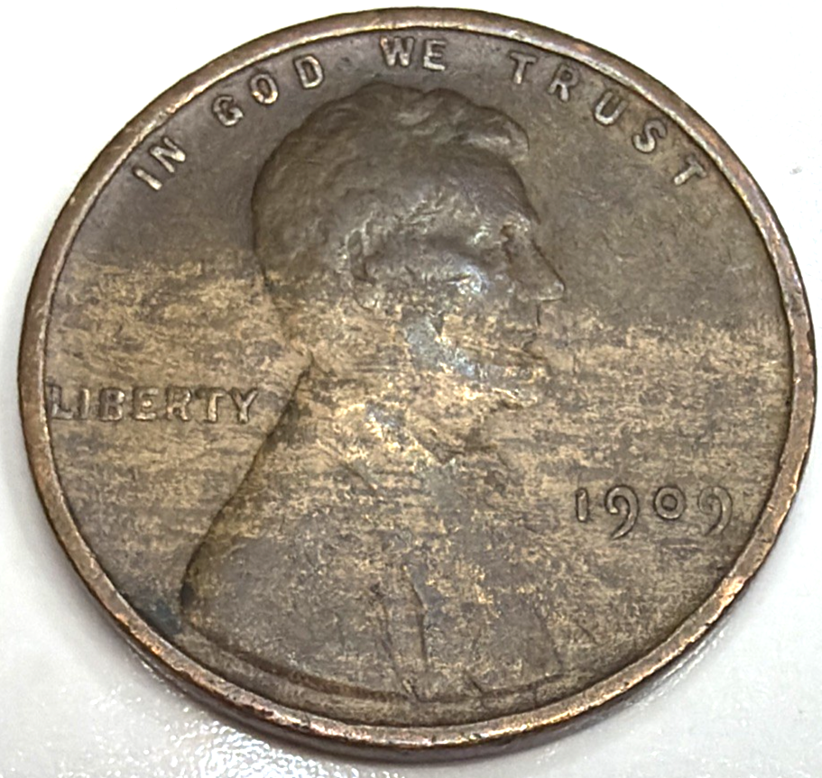 1909 VDB "WOODY" Lincoln Wheat Cent AU / XF Features Improper Alloy Error Coin