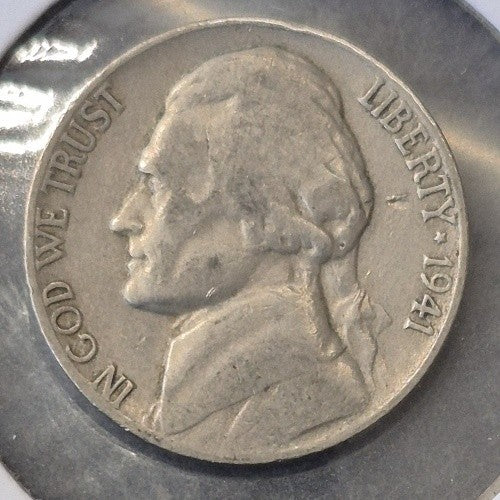 1941-D Jefferson Nickel 5C Denver Mint Pre-War Early Date Monticello Fine
