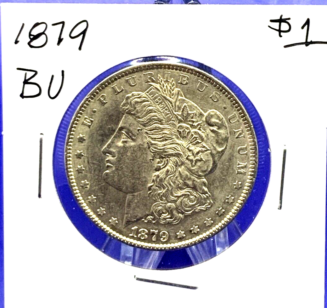 1879 Morgan 90% Silver Dollar Gem Shiny, Bright, Well Struck 2nd Year Coin