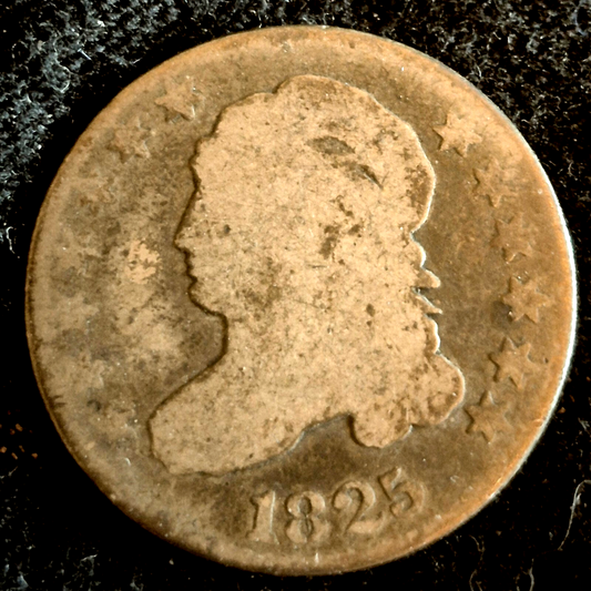 1825 Silver Capped Bust Dime .8924% SILVER AG Details Variety 1 Only 350 Survive