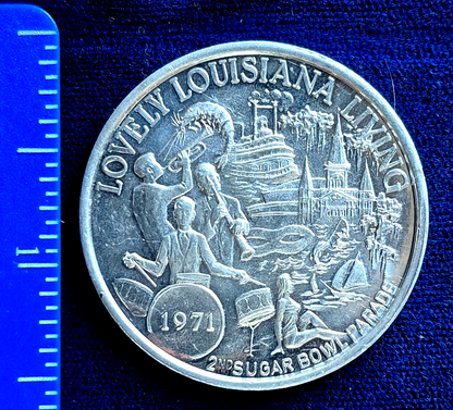 Rare 1971 Coin 2nd Sugar Bowl Parade, New Orleans  (TN 34 - AF 13) GO VOLS!