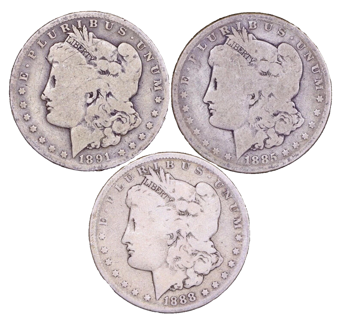 🔥 1878-1904 Morgan 90% SILVER Dollar Random Year Pre 1921 Coin Worn AG02 +