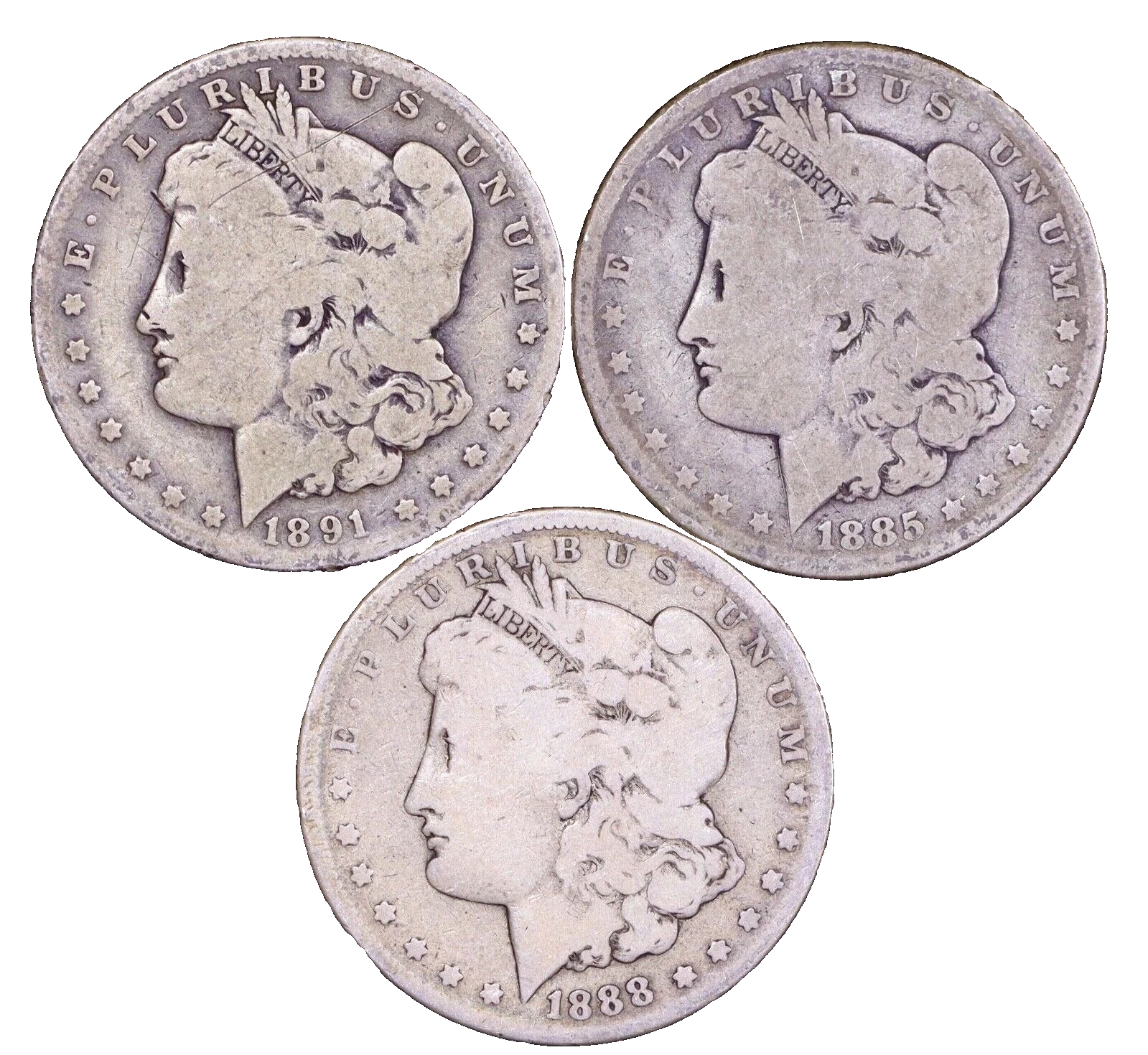 🔥 1878-1904 Morgan 90% SILVER Dollar Random Year Pre 1921 Coin Worn AG02 +