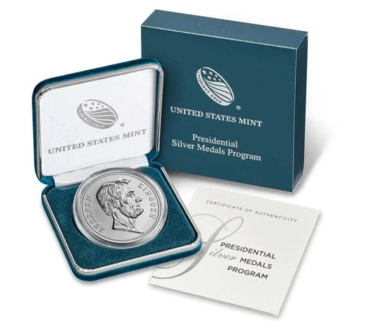 1 oz .999 SILVER U.S. Presidential Medal ABRAHAM LINCOLN Original Box + COA