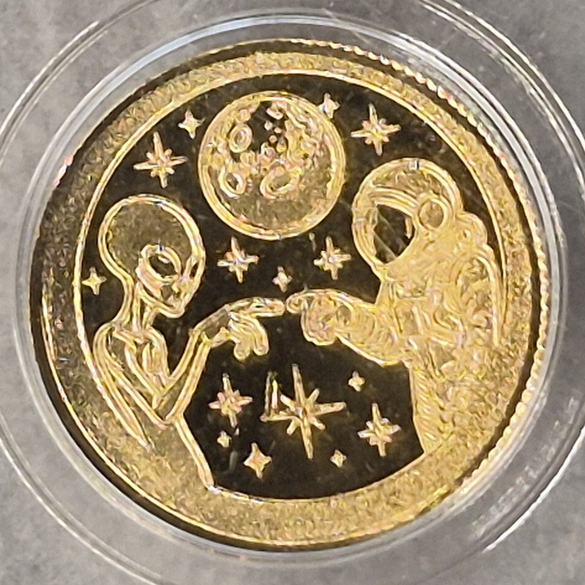 Alien & Astronaut 1/200 oz .9999 Gold Round PCGS MS69 Limited Edition of 2,000