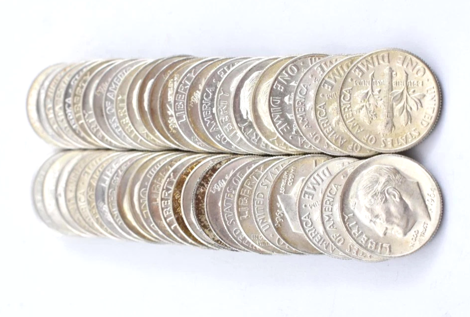 AU/BU 90% SILVER Roosevelt Dimes Random Selection WSHTF Stacking