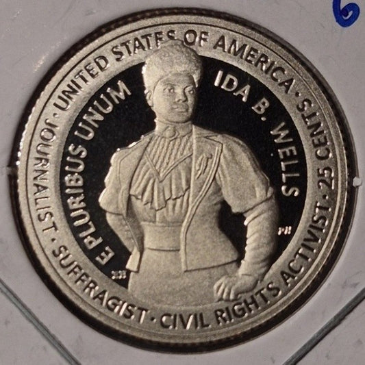 2025 S Ida B. Wells Proof Quarter 25C American Women Clad Cameo Mirror Fields