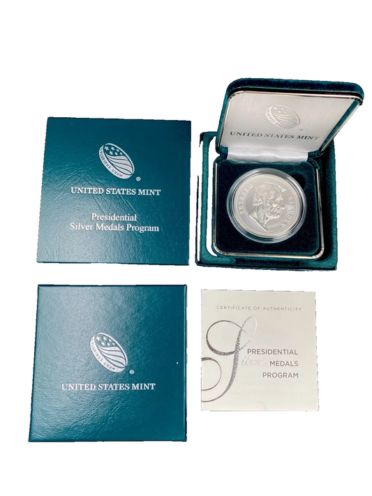 1 oz .999 SILVER U.S. Presidential Medal ABRAHAM LINCOLN Original Box + COA
