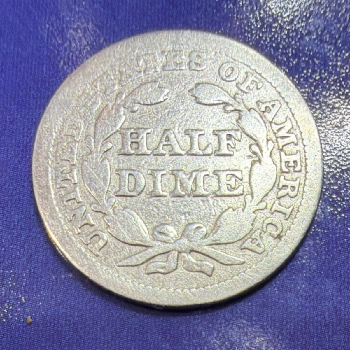1857 Seated Liberty Half Dime H10c Fine 90% Silver Philadelphia US Coin