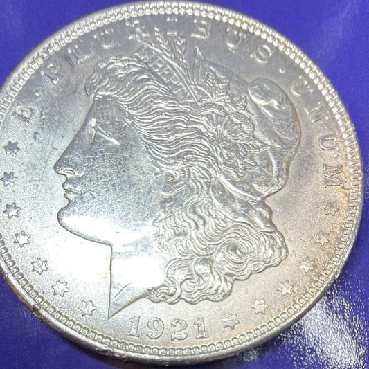 1921 Morgan Silver Dollar $1 BU Brilliant Uncirculated 90% Silver Final Year