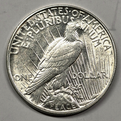 1922-D Peace Silver Dollar Well Stuck 90% Silver with Strong AU-MS Feature $1